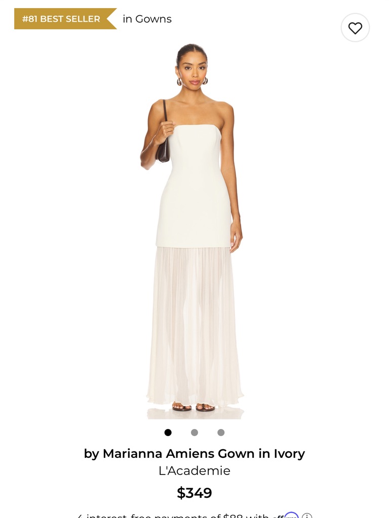 Bridal L'academie Ivory Strapless Sheer-Hem Gown